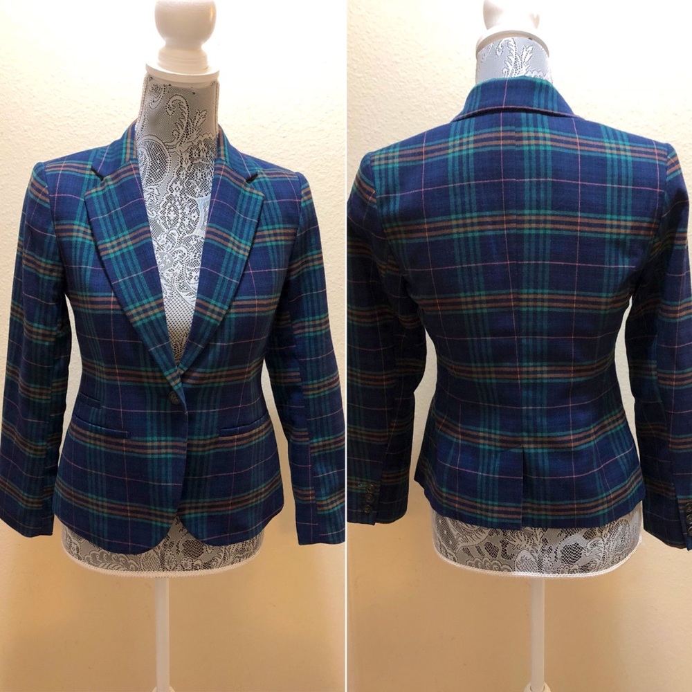 Blue Plaid Blazer